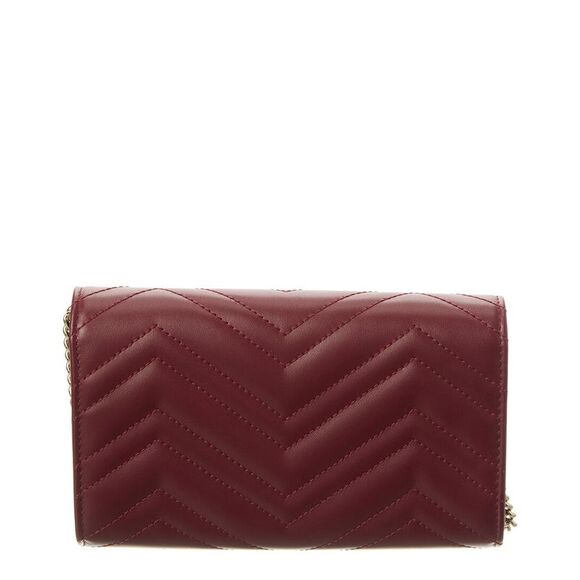 Gucci Gg Marmont Leather Crossbody, Red - Picture 2 of 4